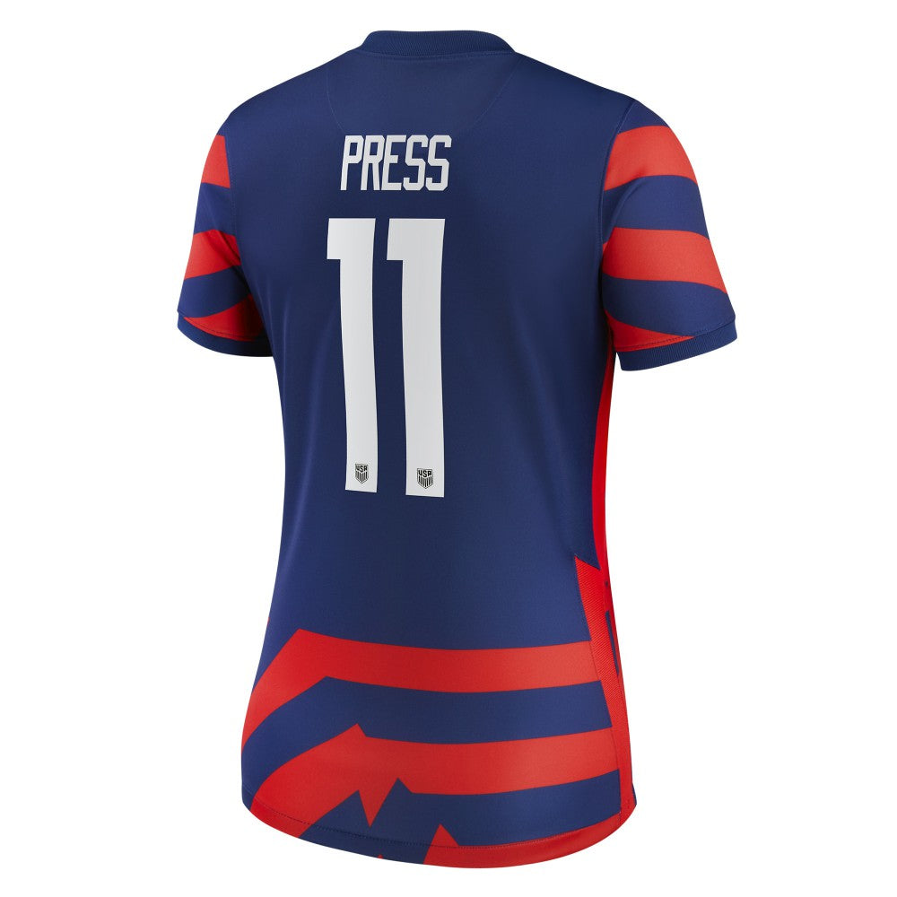 Christen Press USWNT 2021/22 Away Vapor Match Jersey - Blue cheap