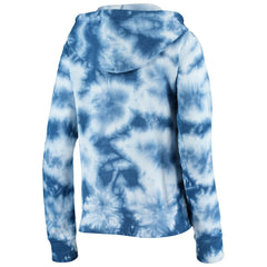 Chicago Cubs Women's Tie-Dye Fleece Full-Zip Hoodie Royal