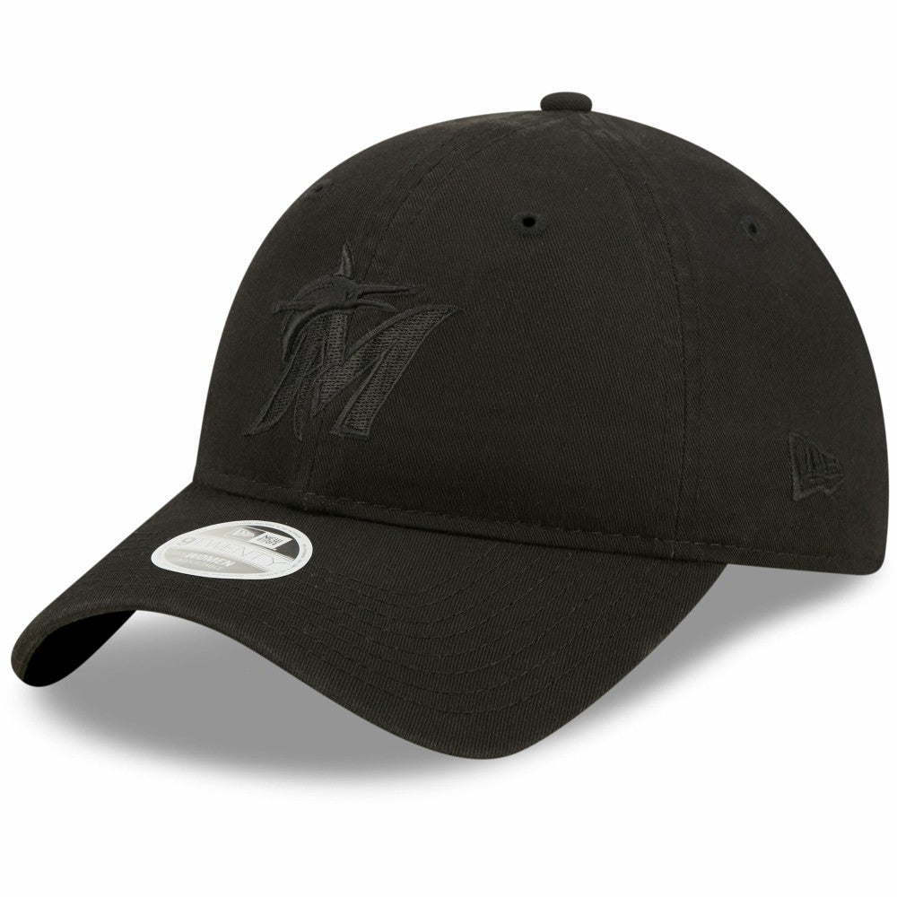 Miami Marlins Women's Black on Black Core Classic II 9TWENTY Adjustable Hat