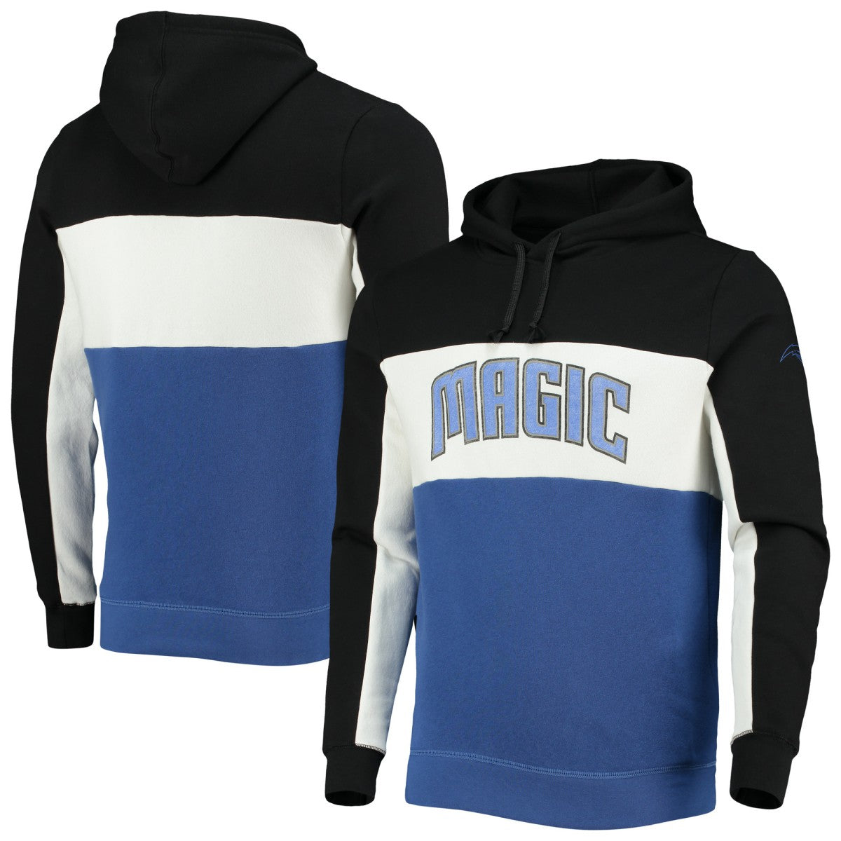 Orlando Magic Junk Food Wordmark Colorblock Fleece Pullover Hoodie - Black/White online