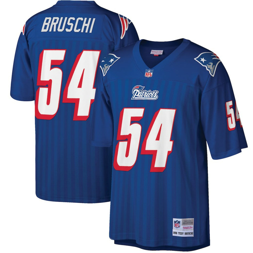 Tedy Bruschi New England Patriots Big & Tall 1996 Retired Player Replica Jersey - Royal for sale
