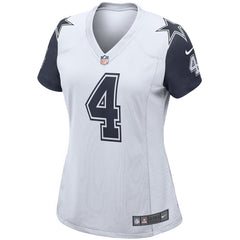 Dak Prescott Dallas Cowboys Women's Alternate Game Jersey - White sale