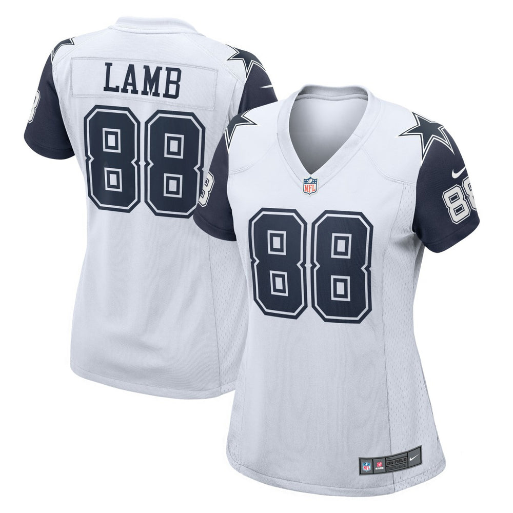 CeeDee Lamb Dallas Cowboys Women's 2nd Alternate Game Jersey - White for sale