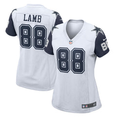 CeeDee Lamb Dallas Cowboys Women's 2nd Alternate Game Jersey - White for sale