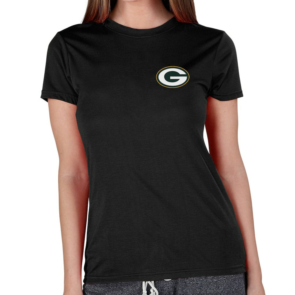 Green Bay Packers Concepts Sport Women's Marathon Knit Lounge Top - Black for sale