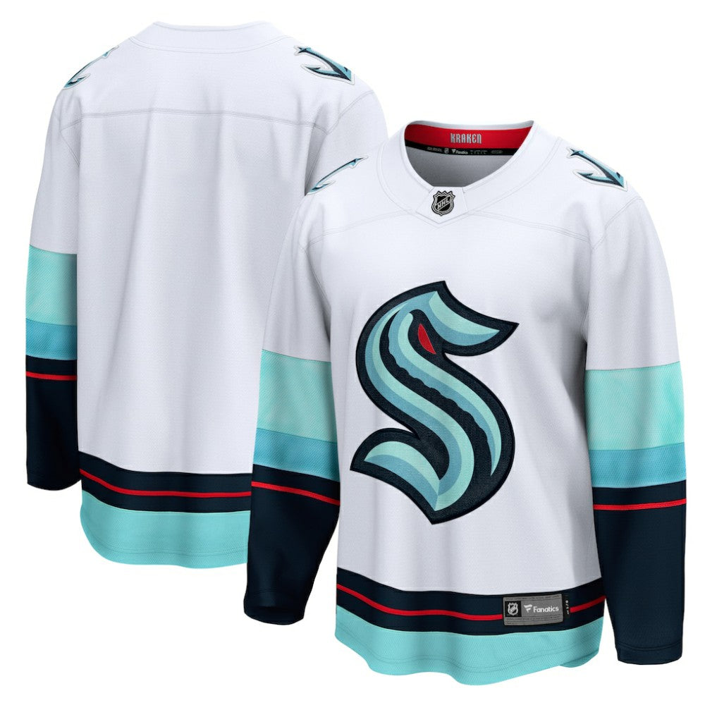 Seattle Kraken Fanatics Away Breakaway Jersey - White Jerseys