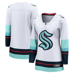 Seattle Kraken Fanatics Women's Away Breakaway Jersey - White Jerseys