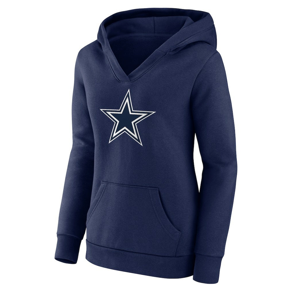 Dak Prescott Dallas Cowboys Women's Player Icon Name & Number V-Neck Pullover Hoodie - Navy outlet