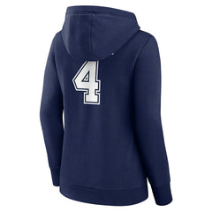 Dak Prescott Dallas Cowboys Women's Player Icon Name & Number V-Neck Pullover Hoodie - Navy outlet