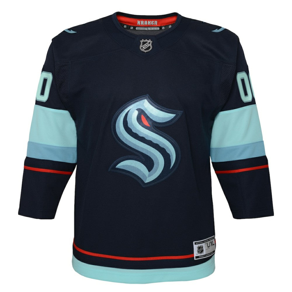 Seattle Kraken Youth Home Premier Custom Jersey - Navy Jerseys