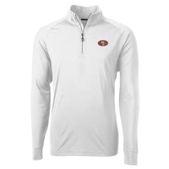 San Francisco 49ers Cutter & Buck Adapt Eco Knit Quarter-Zip Pullover Jacket - White online
