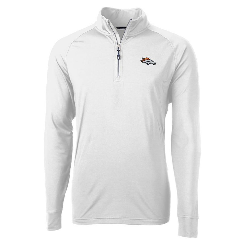 Denver Broncos Cutter & Buck Adapt Eco Knit Quarter-Zip Pullover Jacket - White online
