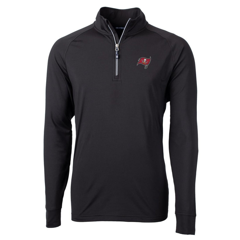 Tampa Bay Buccaneers Cutter & Buck Adapt Eco Knit Quarter-Zip Pullover Jacket - Black cheap
