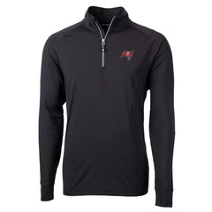 Tampa Bay Buccaneers Cutter & Buck Adapt Eco Knit Quarter-Zip Pullover Jacket - Black cheap