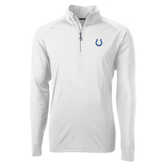 Indianapolis Colts Cutter & Buck Adapt Eco Knit Quarter-Zip Pullover Jacket - White for sale