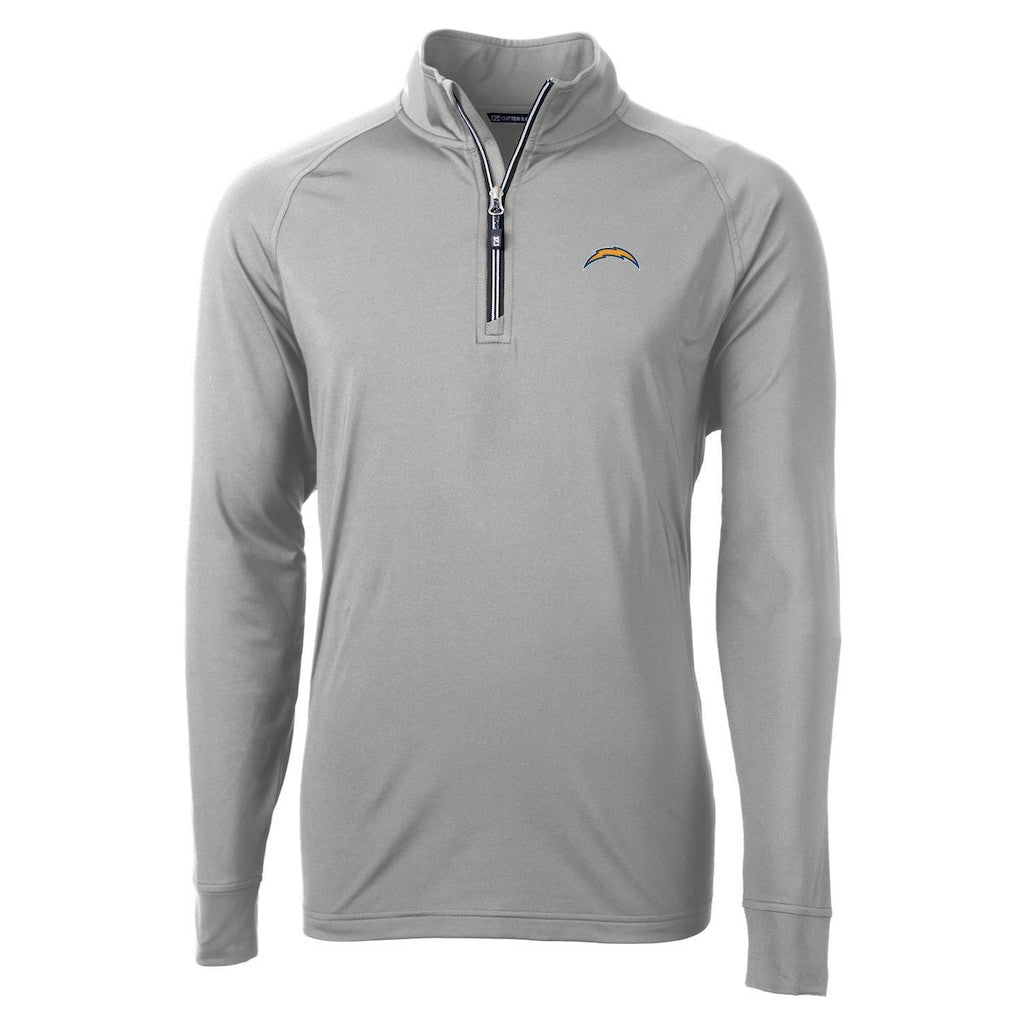 Los Angeles Chargers Cutter & Buck Adapt Eco Knit Quarter-Zip Pullover Jacket - Gray outlet