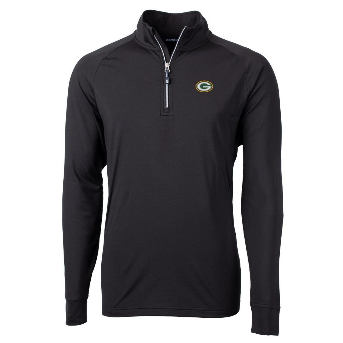 Green Bay Packers Cutter & Buck Adapt Eco Knit Quarter-Zip Pullover Jacket - Black online