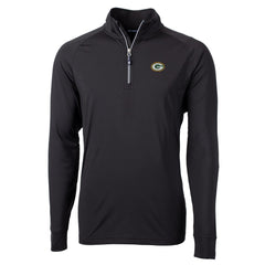 Green Bay Packers Cutter & Buck Adapt Eco Knit Quarter-Zip Pullover Jacket - Black online
