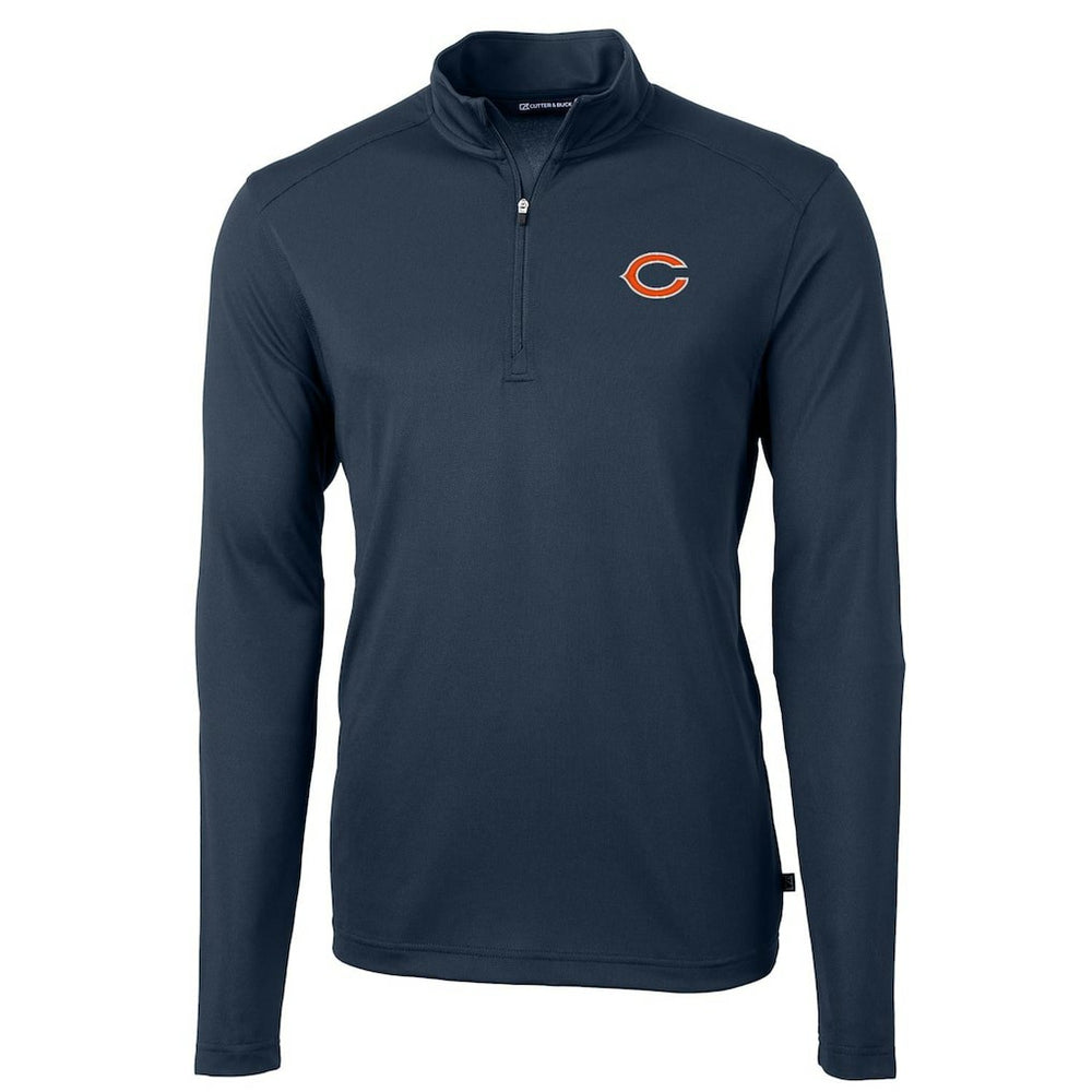 Chicago Bears Cutter & Buck Virtue Eco Pique Recycled Quarter-Zip Pullover Jacket - Navy outlet