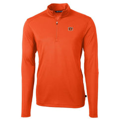 Cincinnati Bengals Cutter & Buck Virtue Eco Pique Recycled Quarter-Zip Pullover Jacket - Orange outlet