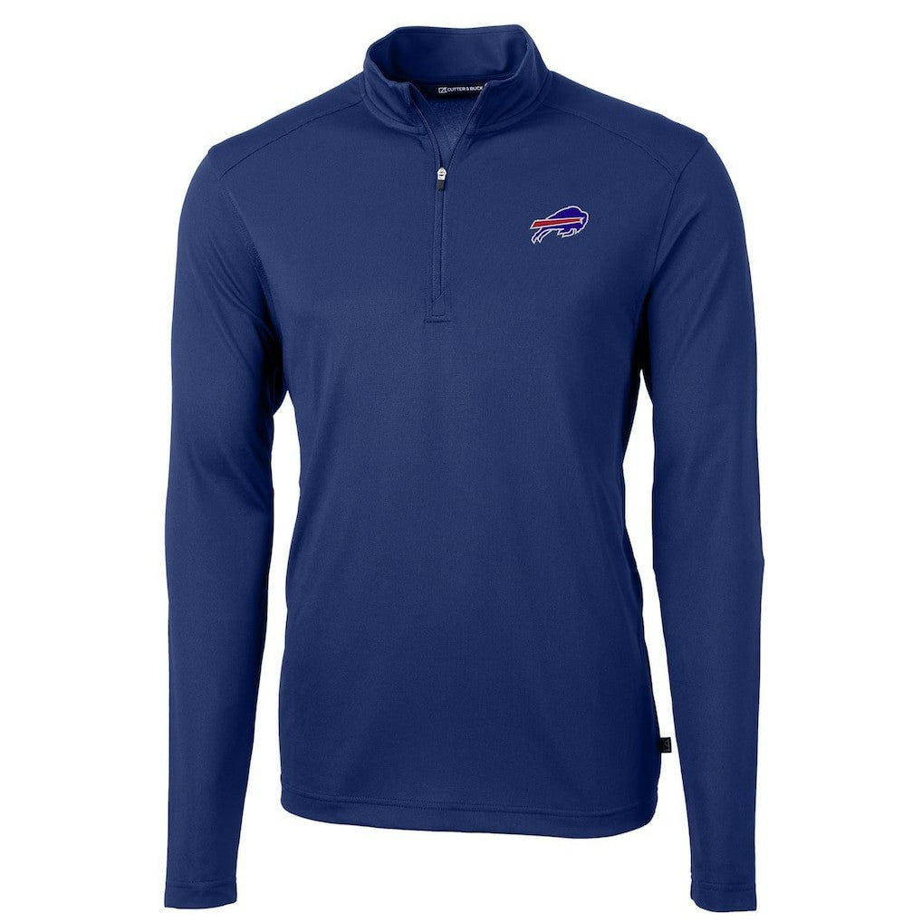 Buffalo Bills Cutter & Buck Virtue Eco Pique Recycled Quarter-Zip Pullover Jacket - Royal discount