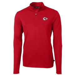 Kansas City Chiefs Cutter & Buck Virtue Eco Pique Recycled Quarter-Zip Pullover Jacket - Red for sale