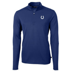 Indianapolis Colts Cutter & Buck Virtue Eco Pique Recycled Quarter-Zip Pullover Jacket - Royal on sale