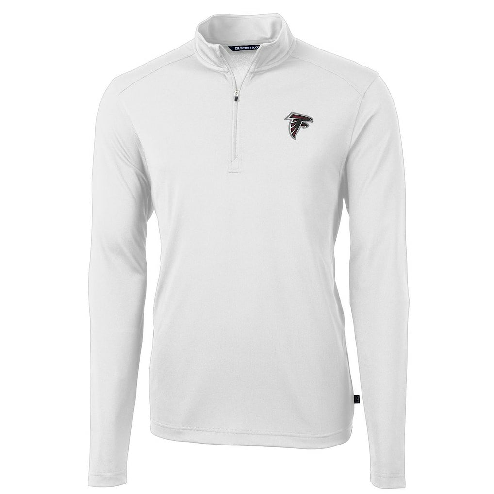 Atlanta Falcons Cutter & Buck Virtue Eco Pique Recycled Quarter-Zip Pullover Jacket - White online