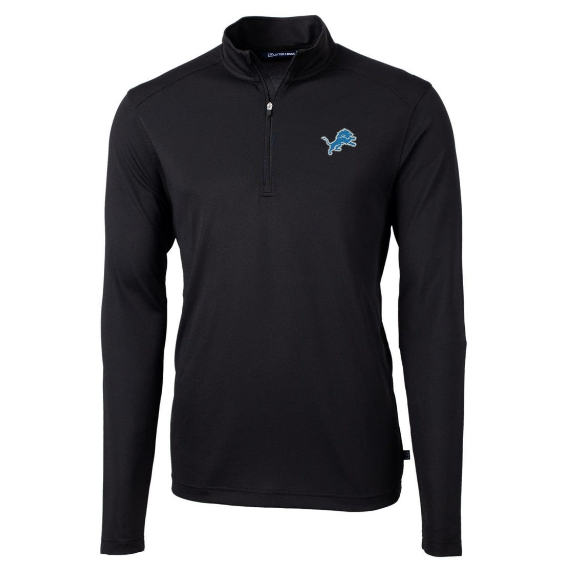 Detroit Lions Cutter & Buck Virtue Eco Pique Recycled Quarter-Zip Pullover Jacket - Black online