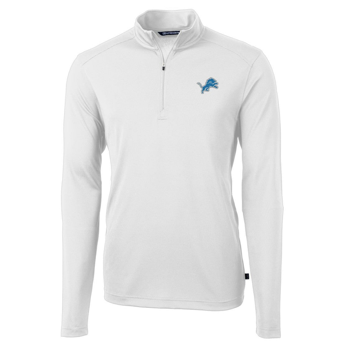 Detroit Lions Cutter & Buck Virtue Eco Pique Recycled Quarter-Zip Pullover Jacket - White on sale