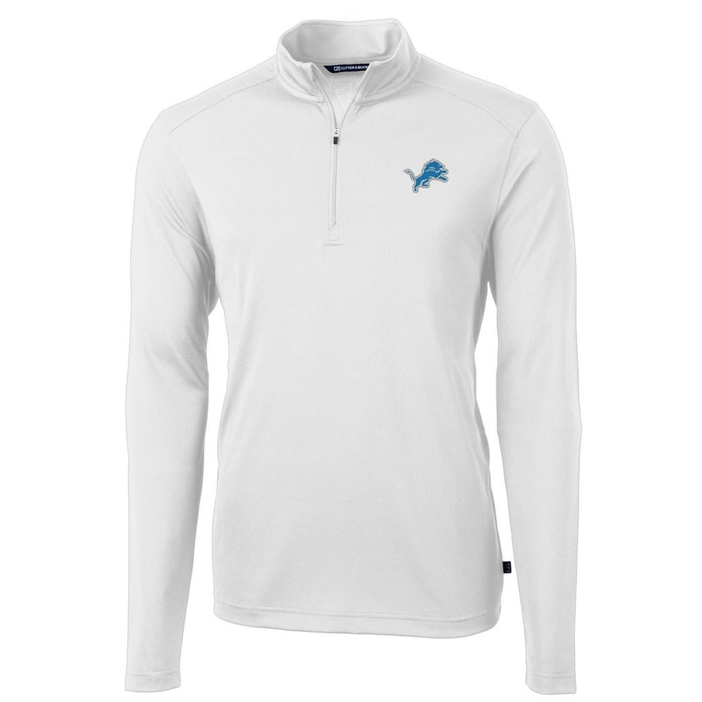 Detroit Lions Cutter & Buck Virtue Eco Pique Recycled Quarter-Zip Pullover Jacket - White on sale