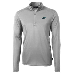 Carolina Panthers Cutter & Buck Virtue Eco Pique Recycled Quarter-Zip Pullover Jacket - Gray discount