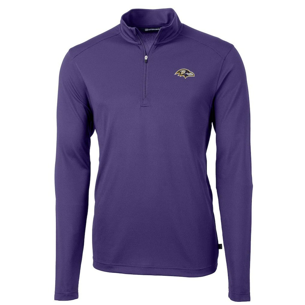 Baltimore Ravens Cutter & Buck Virtue Eco Pique Recycled Quarter-Zip Pullover Jacket - Purple outlet