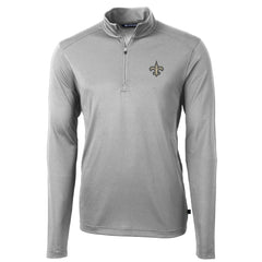 New Orleans Saints Cutter & Buck Virtue Eco Pique Recycled Quarter-Zip Pullover Jacket - Gray on sale