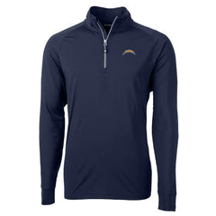 Los Angeles Chargers Cutter & Buck Big & Tall Adapt Eco Knit Quarter-Zip Pullover Jacket - Navy outlet