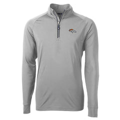 Denver Broncos Cutter & Buck Big & Tall Adapt Eco Knit Quarter-Zip Pullover Jacket - Gray outlet