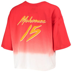 Patrick Mahomes Kansas City Chiefs Majestic Threads Women's Dip-Dye Player Name & Number Crop Top - Red/White on sale