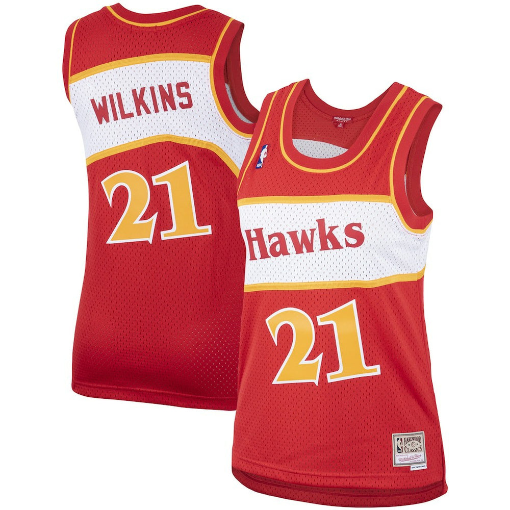 Dominique Wilkins Atlanta Hawks Women's Hardwood Classics Swingman Jersey - Red on sale