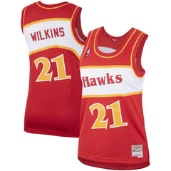 Dominique Wilkins Atlanta Hawks Women's Hardwood Classics Swingman Jersey - Red on sale