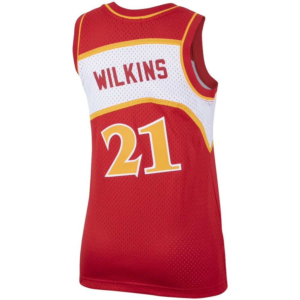 Dominique Wilkins Atlanta Hawks Women's Hardwood Classics Swingman Jersey - Red on sale
