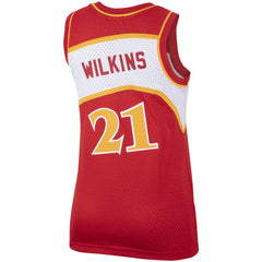 Dominique Wilkins Atlanta Hawks Women's Hardwood Classics Swingman Jersey - Red on sale