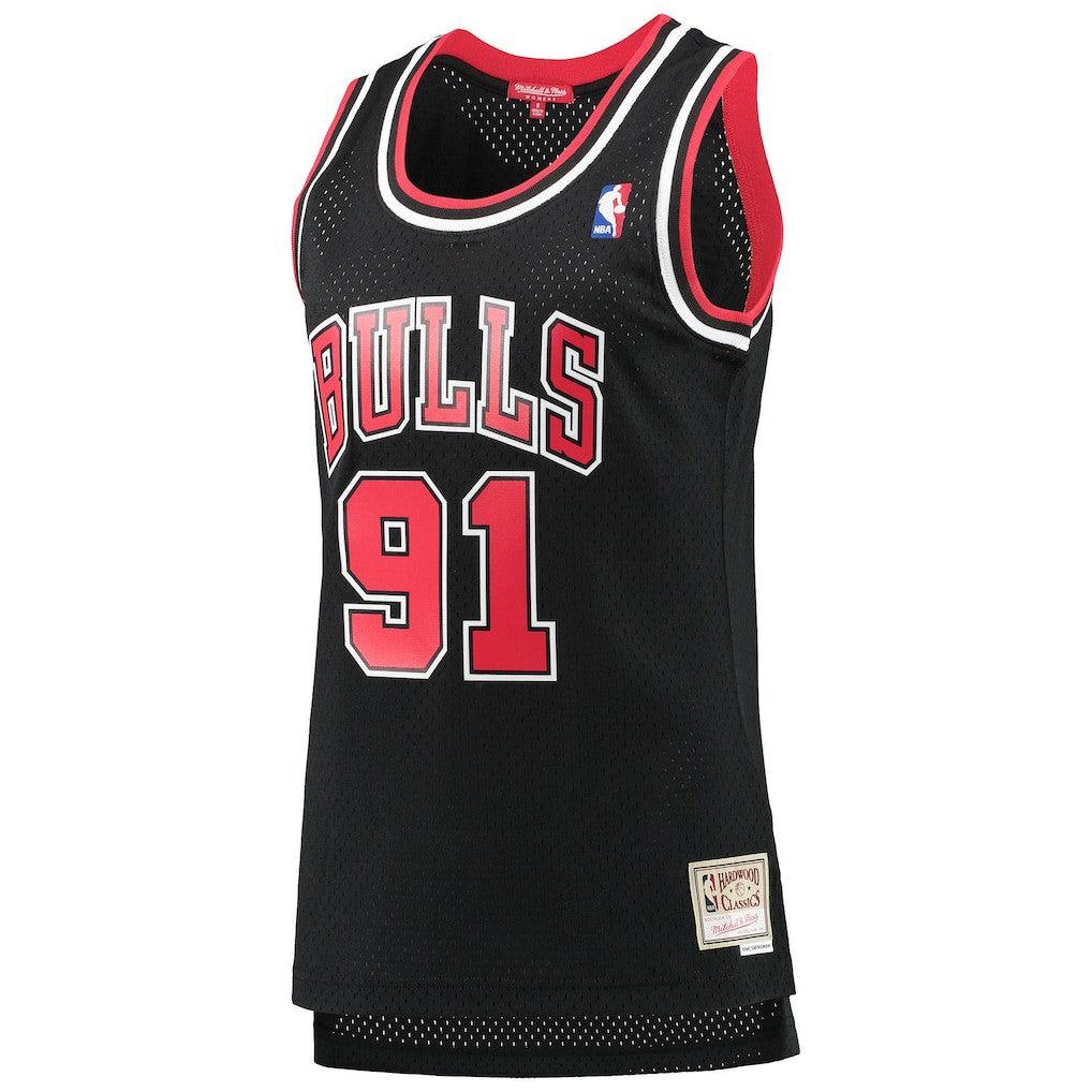 Dennis Rodman Chicago Bulls Women's Hardwood Classics Swingman Jersey sale - Black outlet