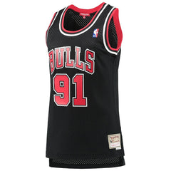 Dennis Rodman Chicago Bulls Women's Hardwood Classics Swingman Jersey sale - Black outlet