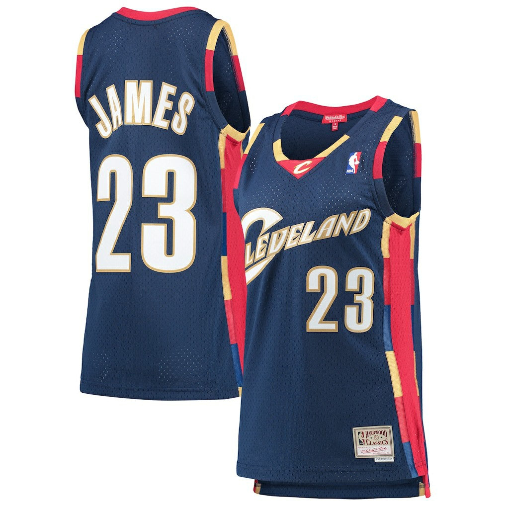 LeBron James Cleveland Cavaliers Women's Hardwood Classics Swingman Jersey sale - Navy sale