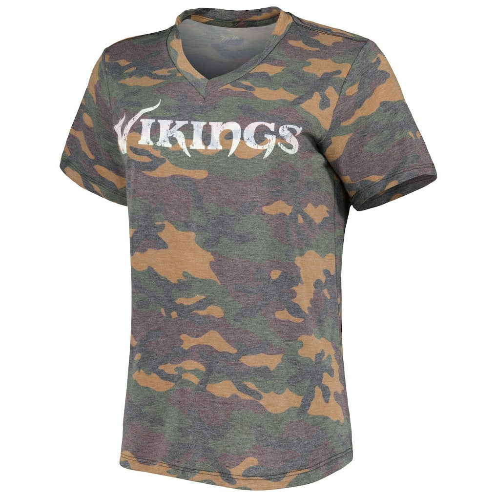 Justin Jefferson Minnesota Vikings Women's Name & Number Tri-Blend V-Neck T-Shirt - Camo online