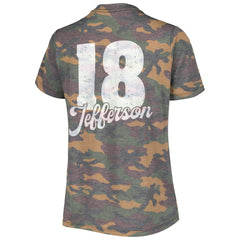 Justin Jefferson Minnesota Vikings Women's Name & Number Tri-Blend V-Neck T-Shirt - Camo online