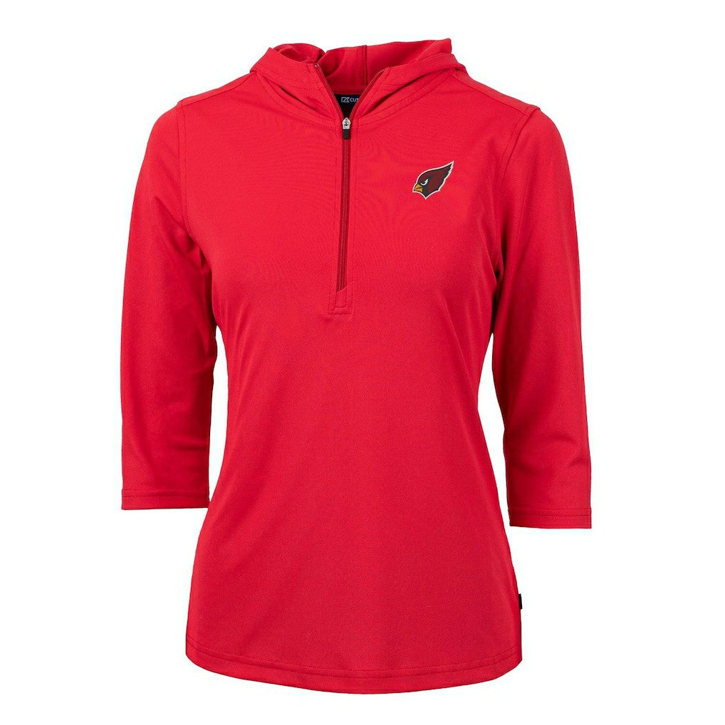 Arizona Cardinals Cutter & Buck Women's Virtue Eco Pique Half-Zip 3/4 Sleeve Pullover Hoodie - Cardinal discount