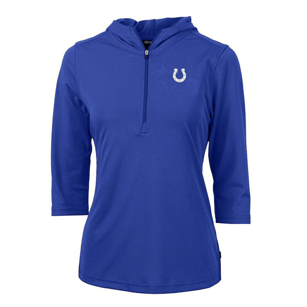 Indianapolis Colts Cutter & Buck Women's Virtue Eco Pique Half-Zip 3/4 Sleeve Pullover Hoodie - Royal discount