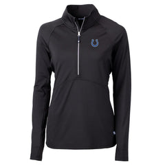 Indianapolis Colts Cutter & Buck Women's Adapt Eco Knit Half-Zip Pullover Jacket - Black on sale
