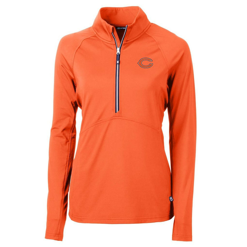 Chicago Bears Cutter & Buck Women's Adapt Eco Knit Half-Zip Pullover Jacket - Orange outlet
